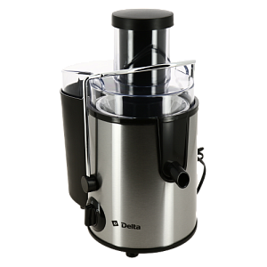 Соковыжималка электрическая DELTA 600Вт. Объем контейнера для мякоти 1200мл. Черный с серебристым. Фильтр и ножи из нержавеющей стали. 0R-00004839 000000000001205345