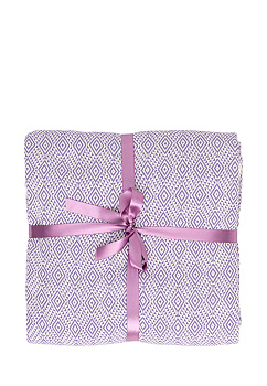 Покрывало 210x230см LUCKY Ромбики сиреневое 70% хлопок 30% полиэстер 000000000001211055