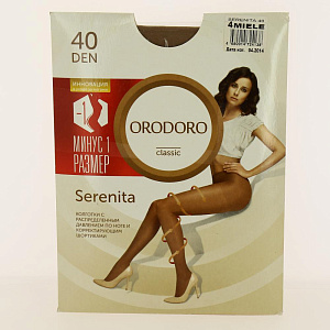 Колготки ORODORO (Serenita) 40 Den, цвет черный, размер 4 000000000001141206