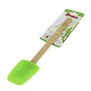 Лопатка 30х6см BRAVO с бамбуковыми ручками силиконовая 000000000001169803