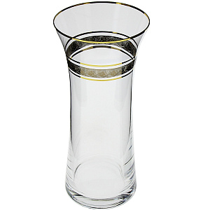 Ваза Платина с золотой отводкой Bohemia, 25 см 000000000001053327