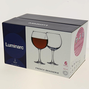 ФРАНЦУЗСКИЙ РЕСТОРАНЧИК Набор бокалов для вина 6шт 350мл LUMINARC стекло P1882 000000000001187838