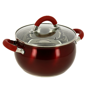 Кастрюля 1,9 нержавеющая сталь, стеклянная крышка с пароотводом Scarlet Appetite GS10193 000000000001192624