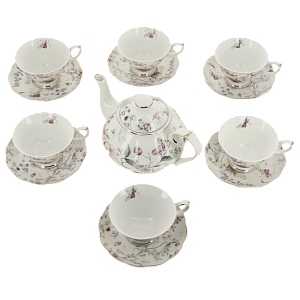 Сервиз чайный 13 предметов (чашка 230мл-6шт/блюдце-6шт/чайник 1,175л) BALSFORD Аглая подарочная упаковка 178-43009 000000000001200564