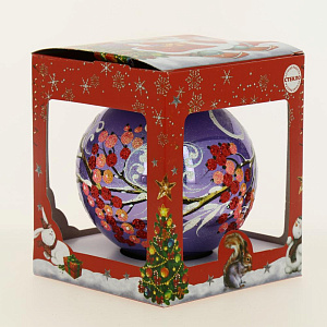 Декоративное украшение Шар 5 D10см БИРЮСИНКА Зимняя ветка стекло 000000000001095108