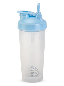 Бутылка для воды (шейкер) 600мл ST спортивная матовая голубой пластик 000000000001229282