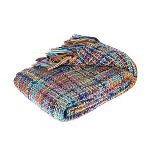 Вязаный плед с кистями Picasso Mona Liza, 140?180 см, акрил 000000000001130020