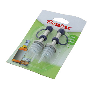 Набор пробок-дозаторов Metaltex, нержавеющая сталь, 2 шт. 000000000001087694