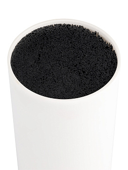 Подставка для ножей 22x11см DE'NASTIA белая с черной вставкой пластик 000000000001210807