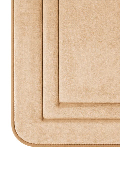 Коврик для туалета 50x50см DE'NASTIA Soft Collection мемори бежевый полиэстер 000000000001215840