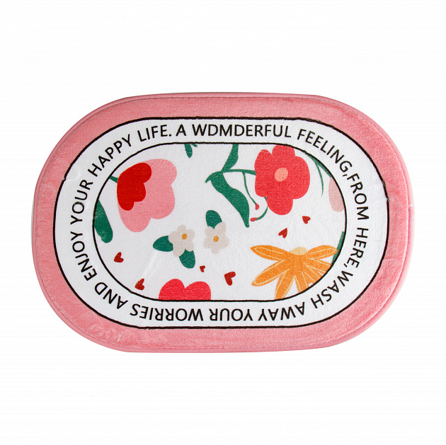 Коврик для ванной 40х60см LUCKY цветы полиэстер BT12704-8 Коврик для ванной 40х60см LUCKY цветы полиэстер BT12704-8 000000000001217267