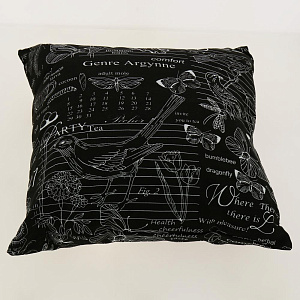 Подушка 45*45 декоративная рогожка.100%хлопок"Версаль черный"587258 000000000001188755