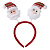 Маскарадное украшение на голову Дед Мороз в полосатом колпаке из полипропилена с декором из нетканого материала (полиэфирные волокна 000000000001179771