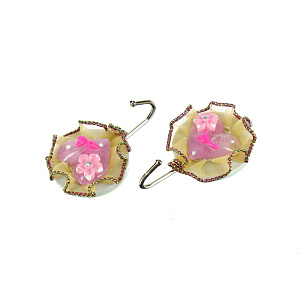 Набор крючков Сердечки в рюше Мультидом, пластик, металл, 2 шт. 000000000001126888