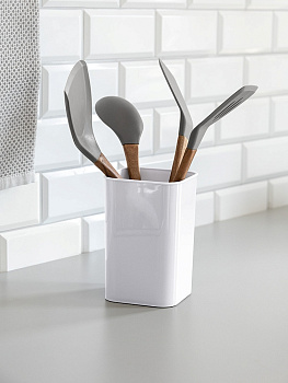 Органайзер для кухонных принадлежностей 11х16,5см DE'NASTIA квадрат белый пластик 000000000001219643