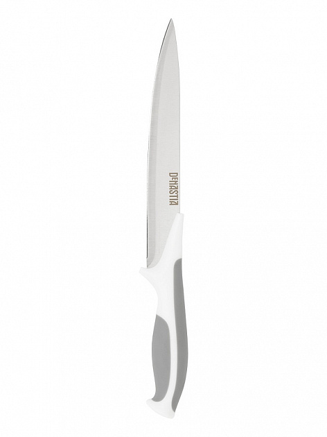 Нож разделочный 20см DE'NASTIA серый нержавеющая сталь/пластик/термопластичная резина 000000000001211435