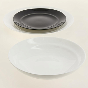 ALEXIE BLACK & WHITE Набор столовой посуды 18 предметов LUMINARC опал 000000000001207945