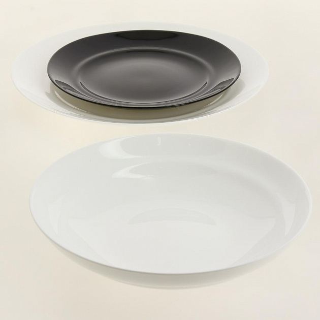 ALEXIE BLACK & WHITE Набор столовой посуды 18 предметов LUMINARC опал 000000000001207945