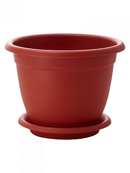 Горшок для цветов Борнео D 240 mm с подставкой №5 терракотовый ING42024FТР 000000000001193088