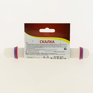Скалка с кольцами для теста и мастики VL80-274. Изготовлено из пластмассы (полипропилен, РОМ). Длина 23см, диаметр 2,5см. 000000000001190150