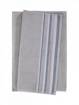 Набор махровых полотенец LUCKY 450gsm 50x90 (2шт) 100% Хлопок фиолетовый/белый D100403 000000000001227643