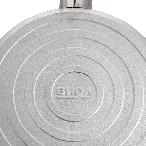 Сковорода 20см БИОЛ пластикова ручка крышка ровное дно алюминий 000000000001141623