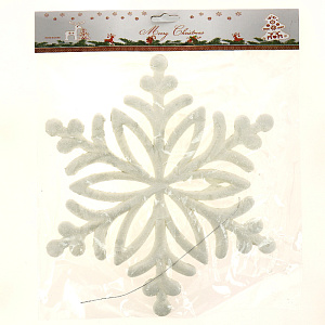 Декоративное украшение 28см Снежинка пластик R010522 000000000001192269
