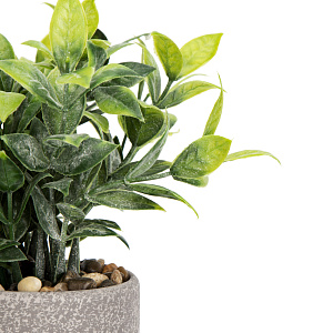Цветок искусственный растение Лиственное 23см в горшке 000000000001218490