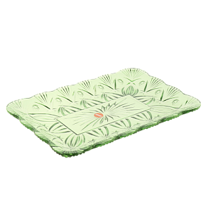 Блюдо сервировочное 27х19см BROOKLYN GREEN иранское стекло 000000000001209535