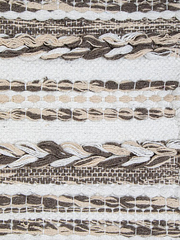 Коврик универсальный 60X90см LUCKY КОСА белый/светло-серый хлопок 000000000001225678