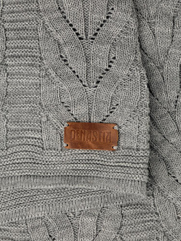 Плед с рукавами 160x160см DE'NASTIA серый акрил 000000000001218620