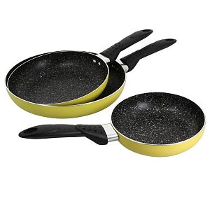 Набор сковород 3 предмета CALVE (16/20/24) антипригарные бакелитовая ручка 000000000001154177