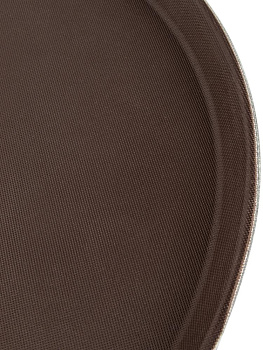 Поднос 45см круглый прорезиненный коричневый полипропилен/каучук 000000000001227959