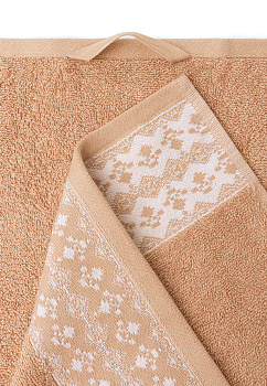 Полотенце 70х130см DE'NASTIA ТАЛИСМАН терракотовый хлопок-100% 000000000001215368