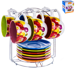 Набор чайный,12шт,мет/ст, пд/уп,ХРИЗАНТЕМА,111-09009 000000000001178509