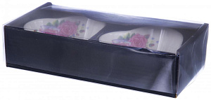 Набор фигурных салатников 2шт 10см ПОСУДА подарочная упаковка 000000000001177582