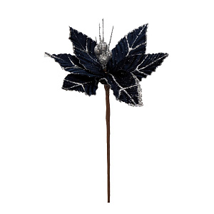 Декоративное украшение цветок 19 см синий 000000000001225534