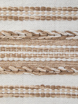 Коврик универсальный 60X90см LUCKY КОСА бело-бежевый хлопок 000000000001225677