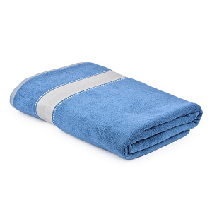 Полотенце махровое 100х150см Dina Me атласный бордюр синяя мурена 100% хлопок 000000000001212590