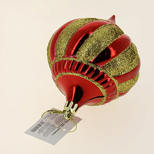 Декоративное украшение 7,5х10см Луковка красный пластик PC04176R 000000000001192082