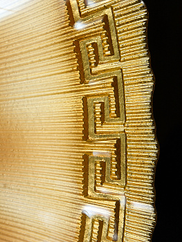 Фруктовница 30см GLASSCOM белое золото стекло 000000000001209500