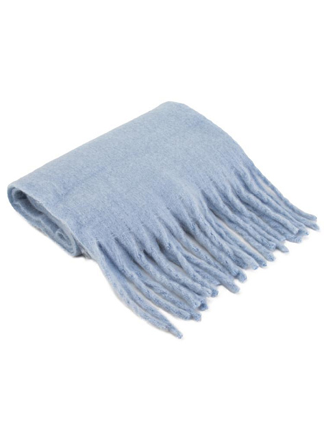 Шарф 40х200см теплый голубой полиэстер 000000000001229235