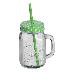 Кружка-банка с соломкой Koopman, 400мл 000000000001153007