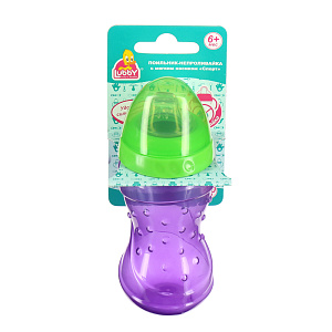Поильник-Непроливайка с мягким носиком Спорт Lubby, от 6 месяцев, 230мл 000000000001135459
