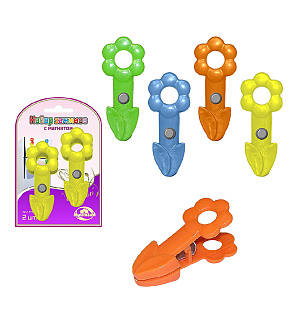 Набор зажимов Цветок Мультидом, 5.5 см, 2 шт. 000000000001111933