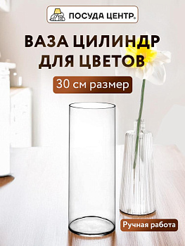 Ваза цилиндр 30х10см FORA стекло 000000000001224301