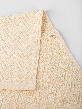 Полотенце махровое 50х90см LUCKY Зигзаг молочный хлопок-100% 000000000001214721