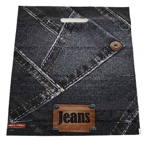 ПАКЕТ 38х45/60мкм Вырубная Усиленная Ручка ламинированный Джинсы (25/1000) 000000000001201014