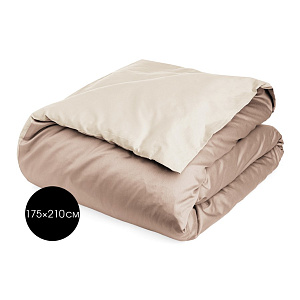 Пододеяльник 175x210см DE'NASTIA NEW сатин 2х-сторонний молочный/бежевый хлопок 000000000001215771