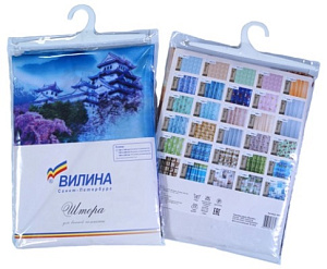 Штора для ванной V-Line, 180х180 см, полиэстер 000000000001022718